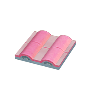 Cyan Flat wavy roof
