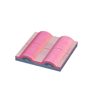 Navy Flat wavy roof