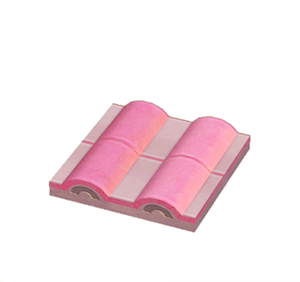 Pink Flat wavy roof