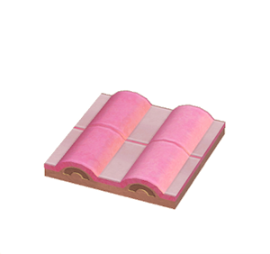 Red Flat wavy roof