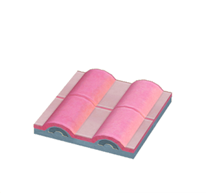 Blue Flat wavy roof