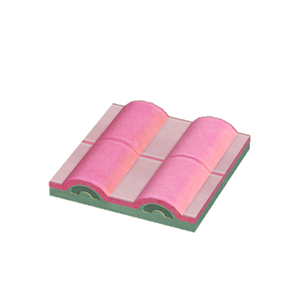 Aquamarine Flat wavy roof