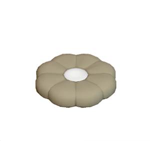 Beige Flower cushion