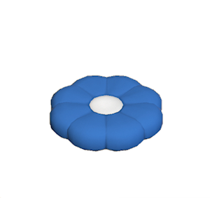 Navy Flower cushion