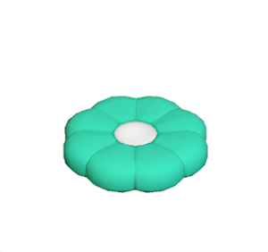 Aquamarine Flower cushion