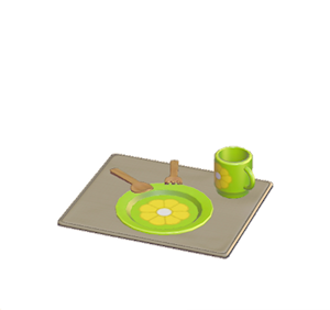 Beige Flowery table setting