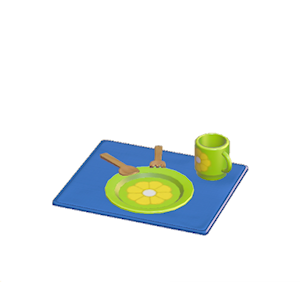 Navy Flowery table setting