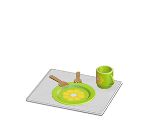 White Flowery table setting