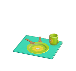 Aquamarine Flowery table setting