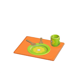 Orange Flowery table setting