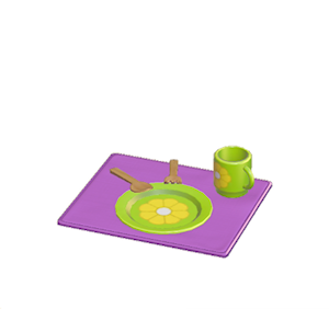 Purple Flowery table setting