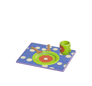 Red Flowery table setting