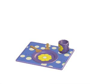 Plum Flowery table setting