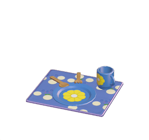 Navy Flowery table setting