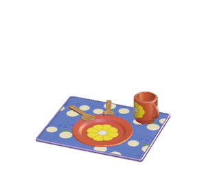 Red Flowery table setting