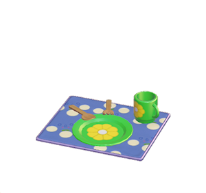 Green Flowery table setting