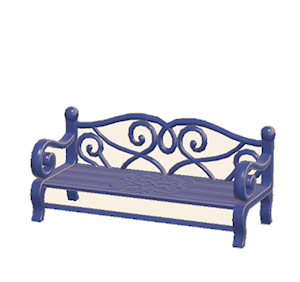 Navy Garden bench