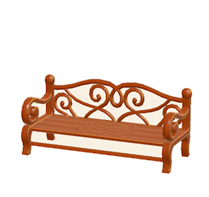 Red Garden bench