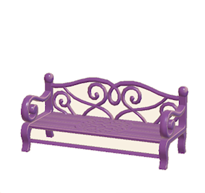 Purple Garden bench
