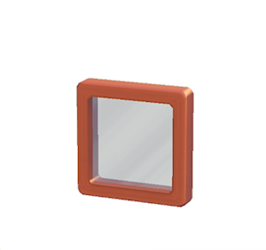 Red Glass window