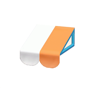 Blue Glossy awning