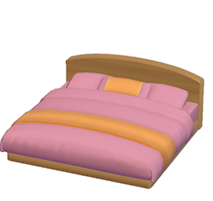 Pink Guest-room bed