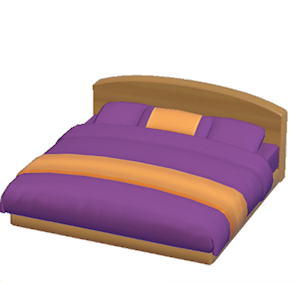 Purple Guest-room bed