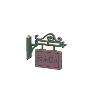 Plum Hanging sign