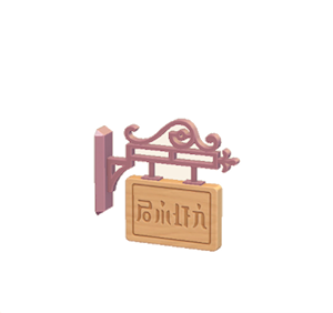 Pink Hanging sign
