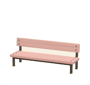 Pink Industrial bench