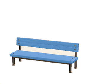 Blue Industrial bench