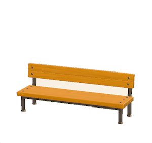 Orange Industrial bench