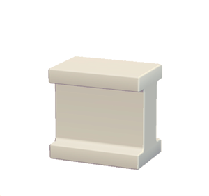 White Iron beam