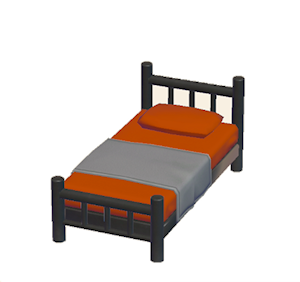 Red Iron bed