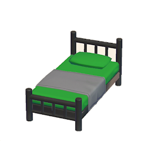 Green Iron bed