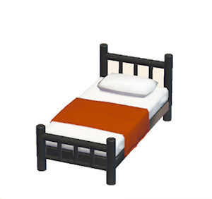 Red Iron bed