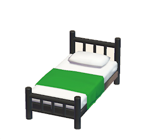 Green Iron bed