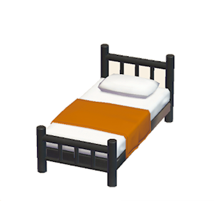 Orange Iron bed