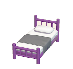 Purple Iron bed