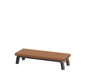 Brown Iron bench