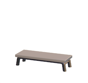 Beige Iron bench