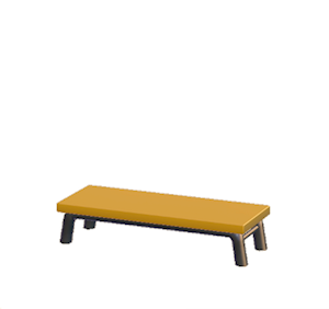 Yellow Iron bench