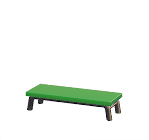 Green Iron bench