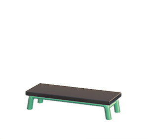Aquamarine Iron bench