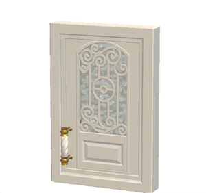 White Iron door