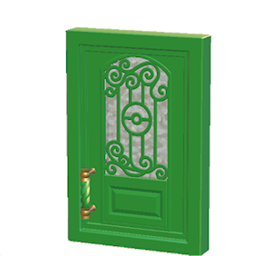 Green Iron door