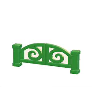 Green Iron gate