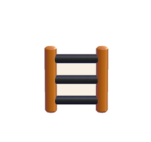 Orange Iron ladder