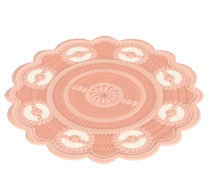 Red Lace rug