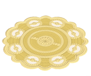 Orange Lace rug